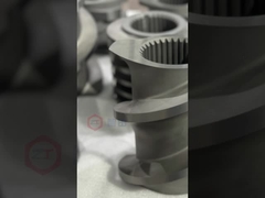 双螺旋挤出機の螺旋要素は出荷準備中